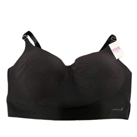 Victorias Secret PINK Wireless Lightly Lined Long lounge Bralette black Small - Picture 2 of 3